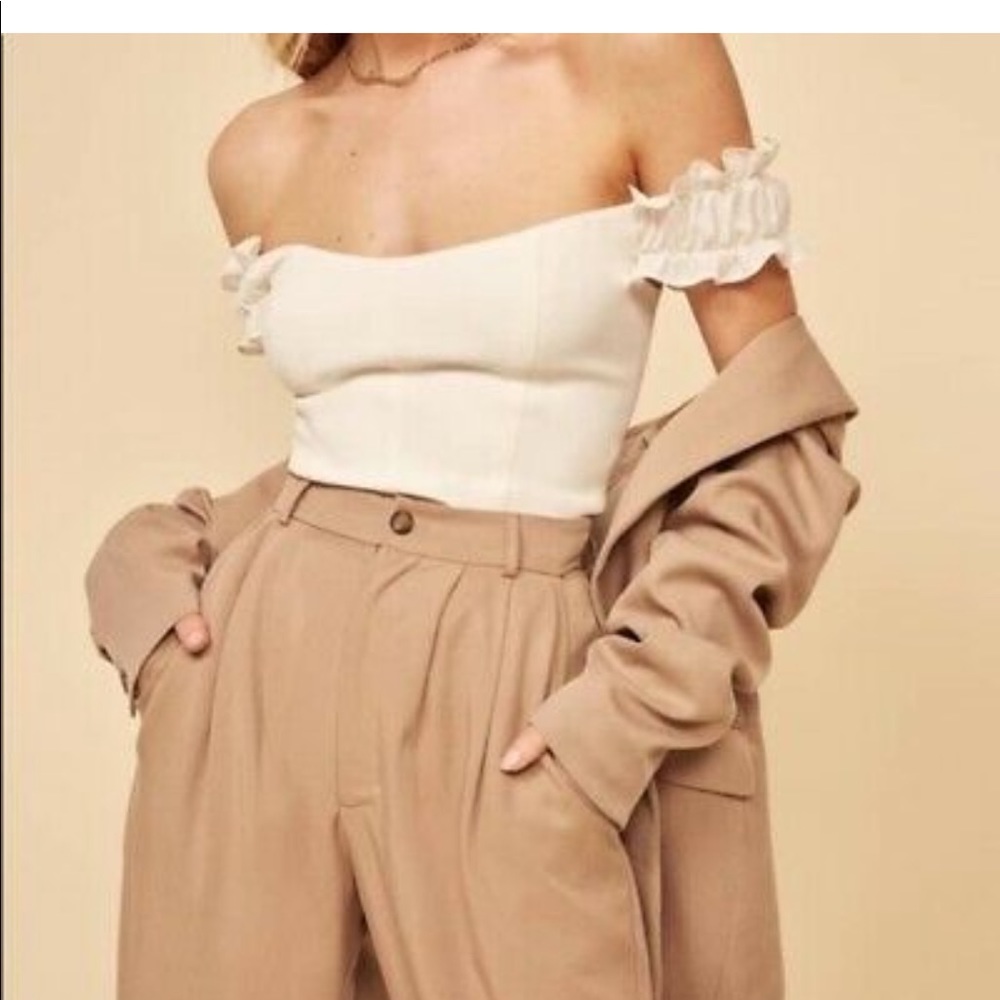 NWOT Reformation Granada Top in White - Size 12